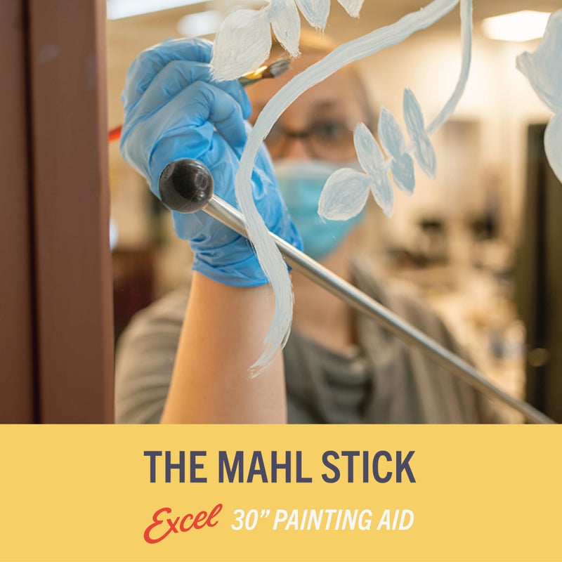Excel Blades 30-Inch Aluminum Mahl Stick â€“ Painter Hand Rest With Rubber End, 3-Section Design For Artist, Painter Tools And Accessories - Image 4